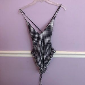Cheeky checkered one piece